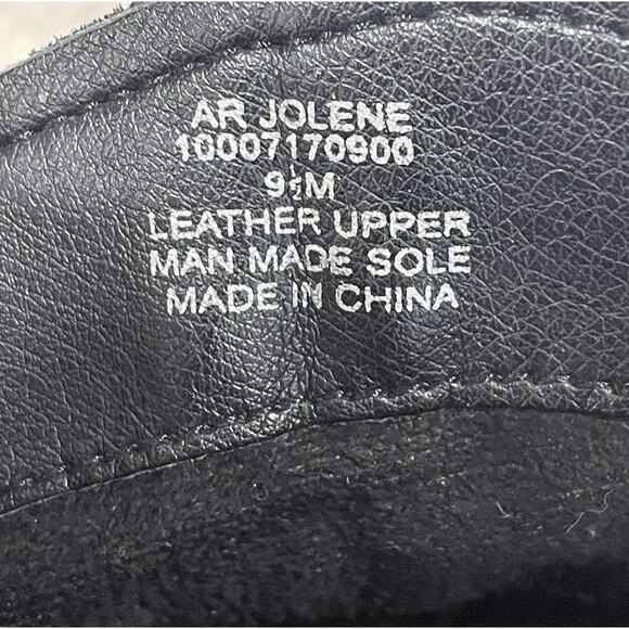 American Rag AR Jolene Ankle Boot Women's Sz 9.5 Black Leather Zip Block Heel - Picture 10 of 10